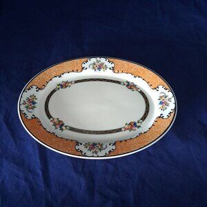 Vintage Syracuse China Old Ivory Charlton Haddon Hall Oval Plate Floral Pattern